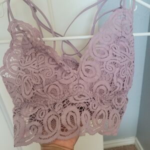 PINK Victoria's Secret Lace Bralette in Mauve